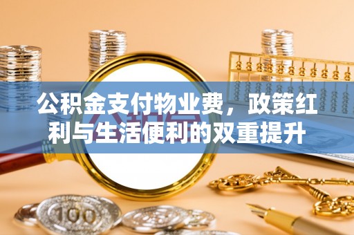 稻城公积金支付物业费，政策红利与生活便利的双重提升