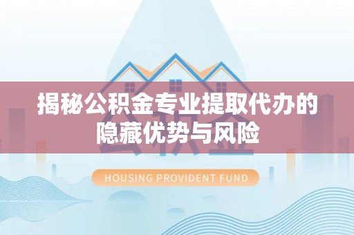 稻城揭秘公积金专业提取代办的隐藏优势与风险