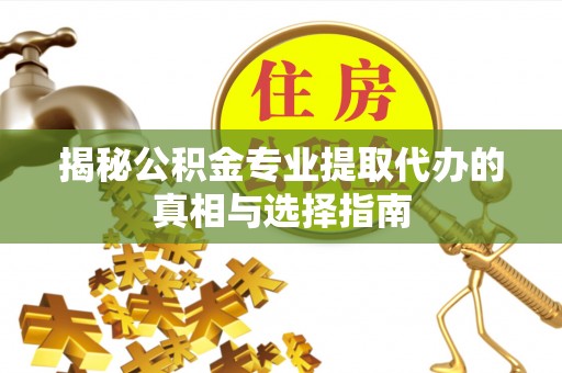 稻城揭秘公积金专业提取代办的真相与选择指南