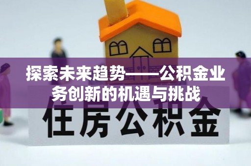 稻城探索未来趋势——公积金业务创新的机遇与挑战