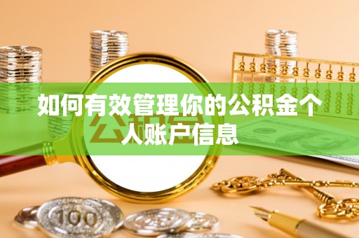 稻城如何有效管理你的公积金个人账户信息